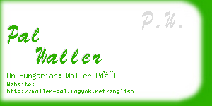 pal waller business card